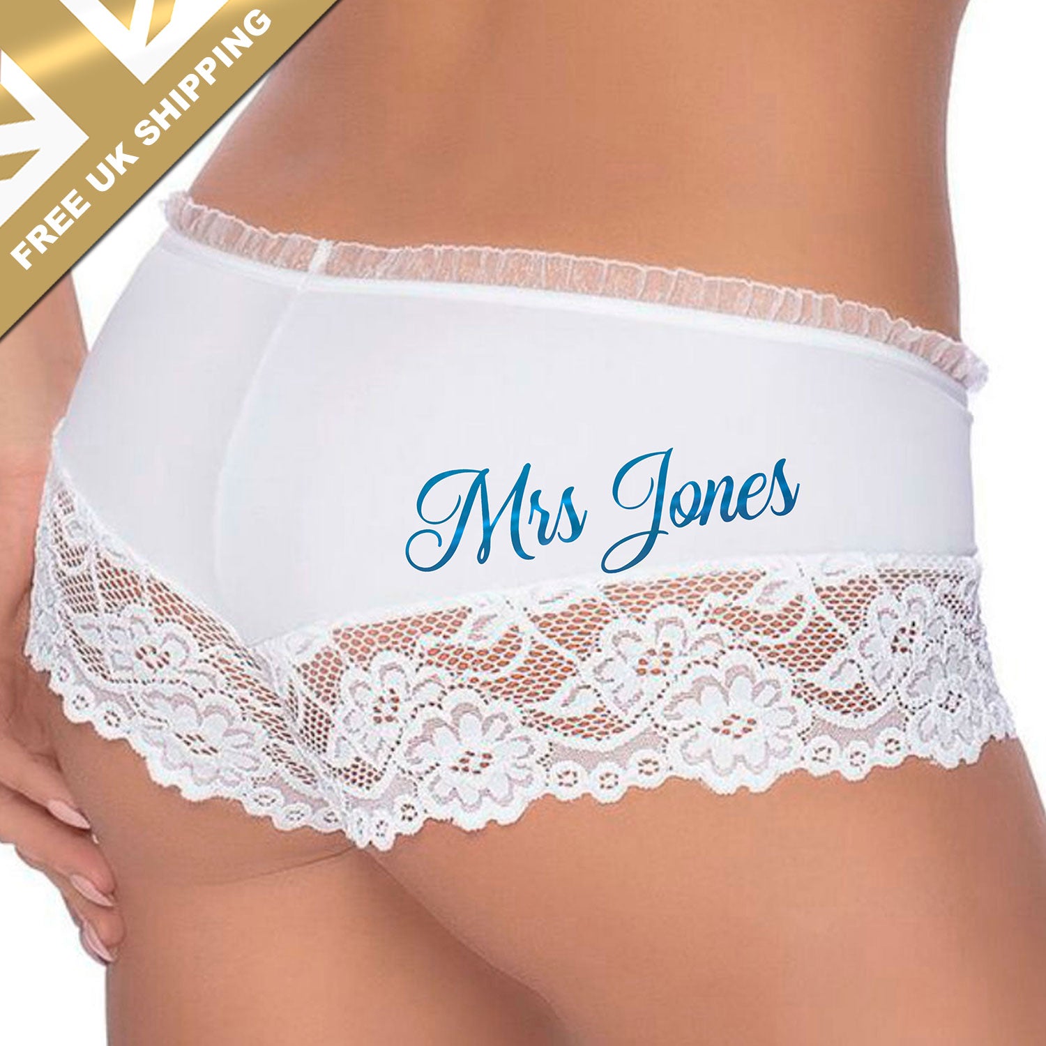 Personalised White Bridal Briefs - FREE UK SHIPPING – Give a Gift Company