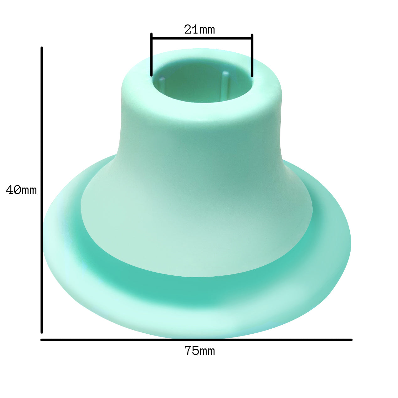 Funnel Candlestick   Turquoise