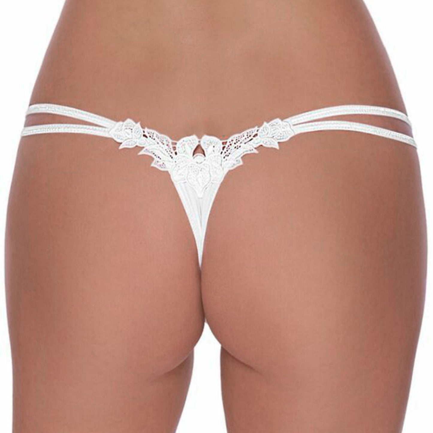 Personalised White Bridal Thong - FREE UK SHIPPING