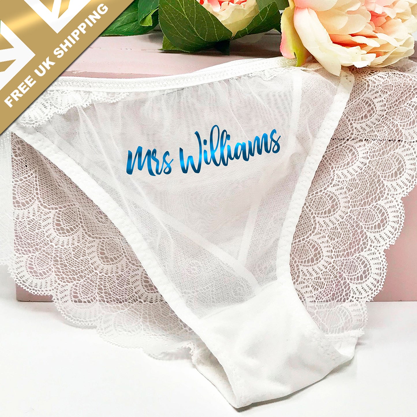 Personalised Ivory Wedding Briefs - FREE UK SHIPPING