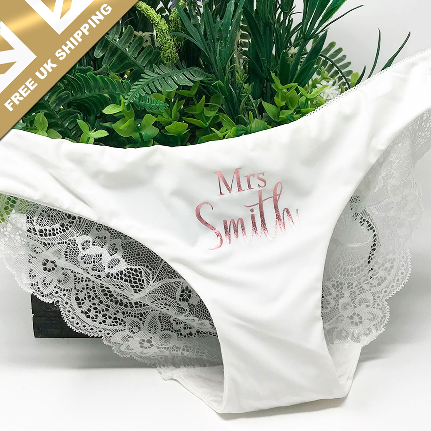 Personalised Ivory Bridal Brief - FREE UK SHIPPING