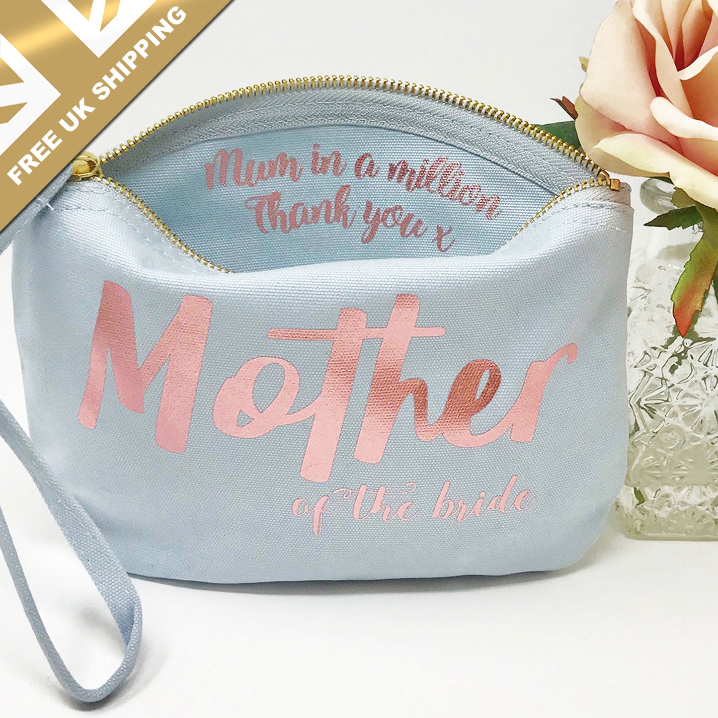 Mother of the Bride Personalised Cometic Bag - FREE UK SHIPPING