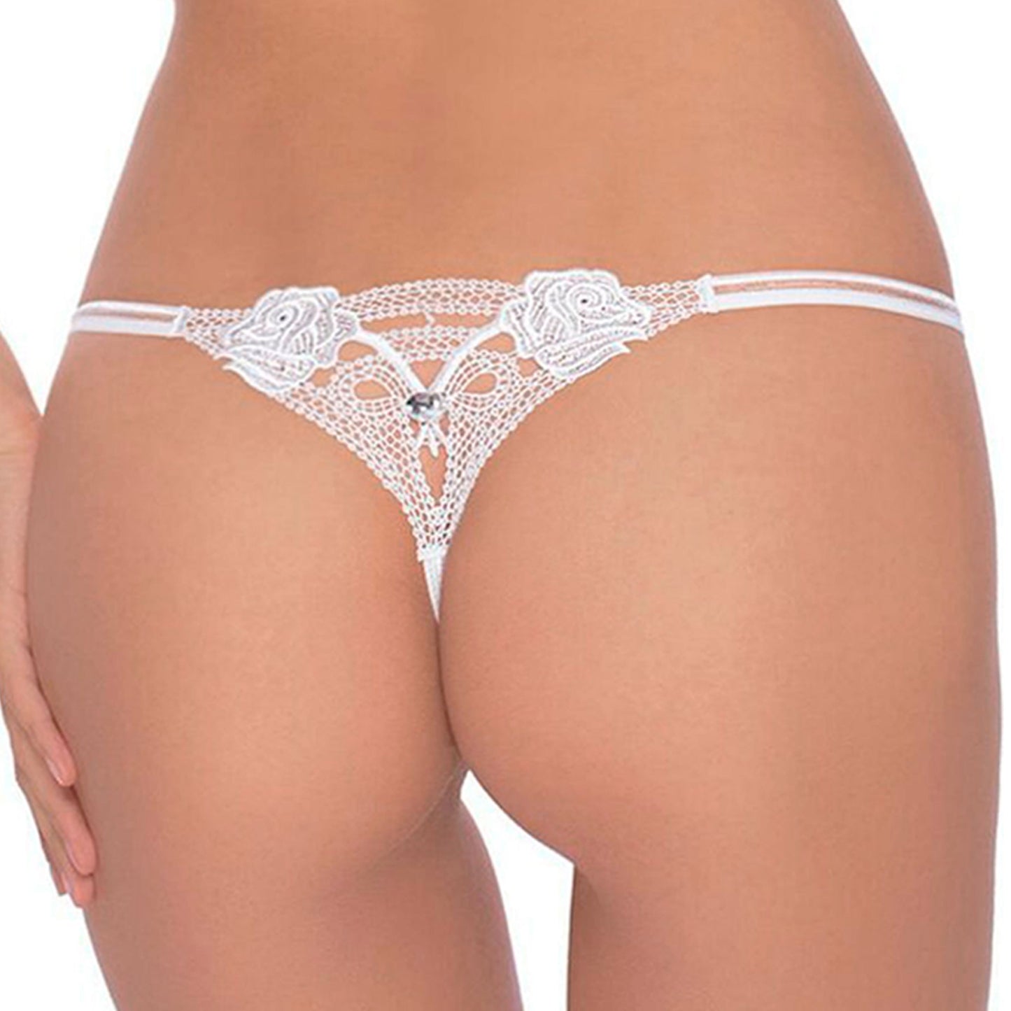 Personalised White Bridal Thong - FREE UK SHIPPING