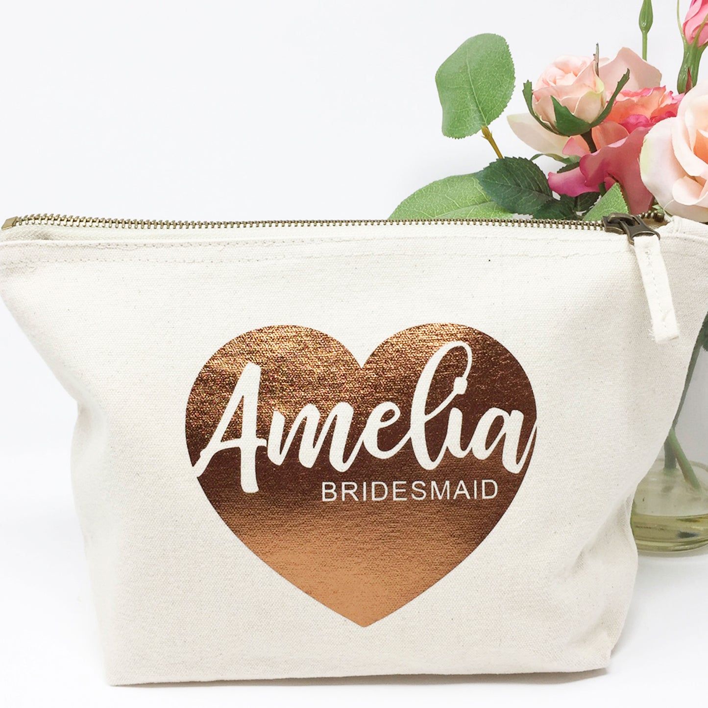 Personalised Bridesmaid Cosmetic Bag - FREE UK SHIPPING