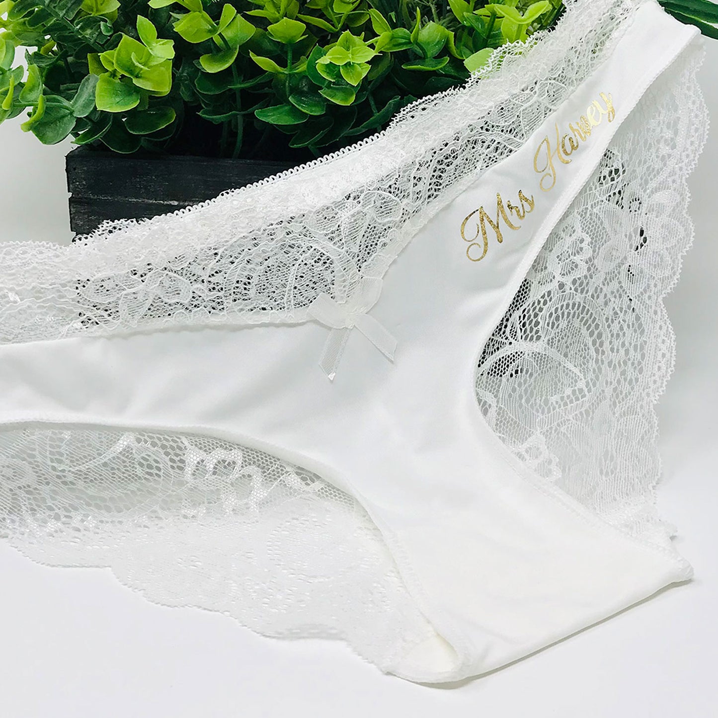 Personalised Ivory Bridal Brief - FREE UK SHIPPING