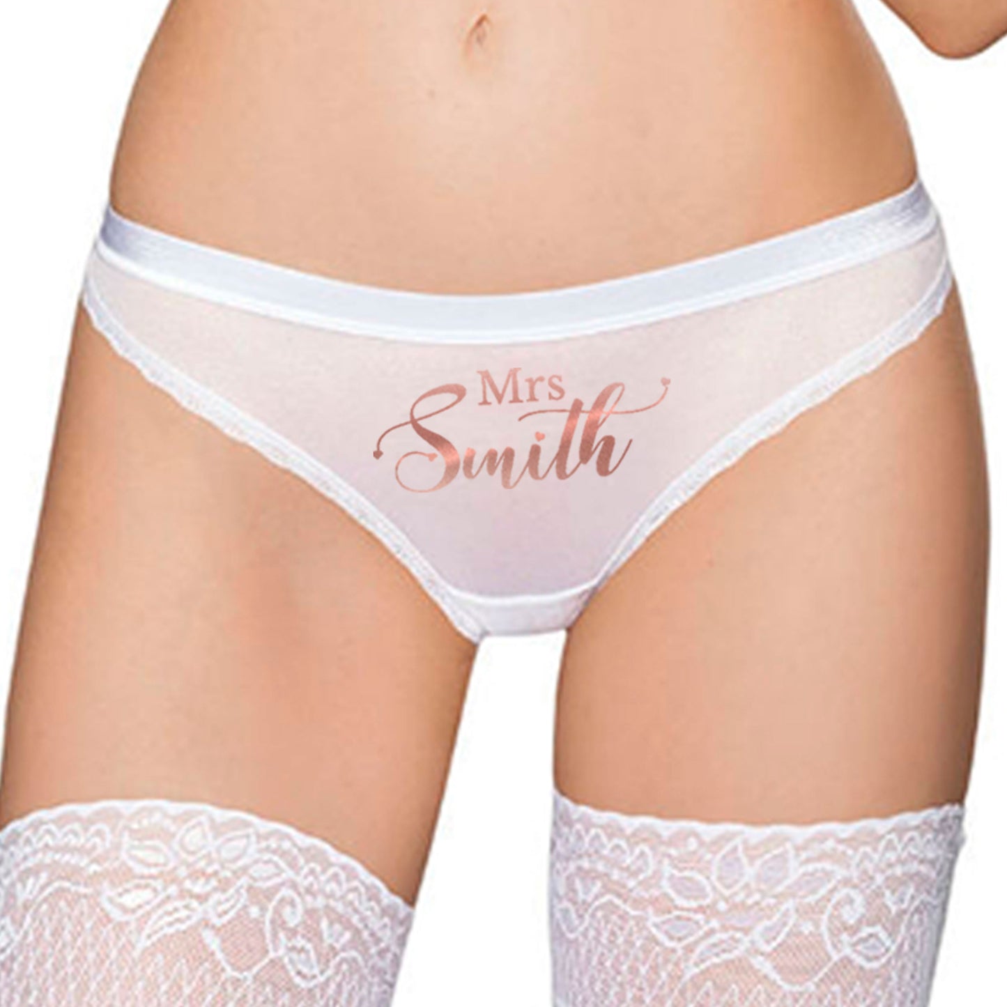 Personalised White Bridal Brief - FREE UK SHIPPING