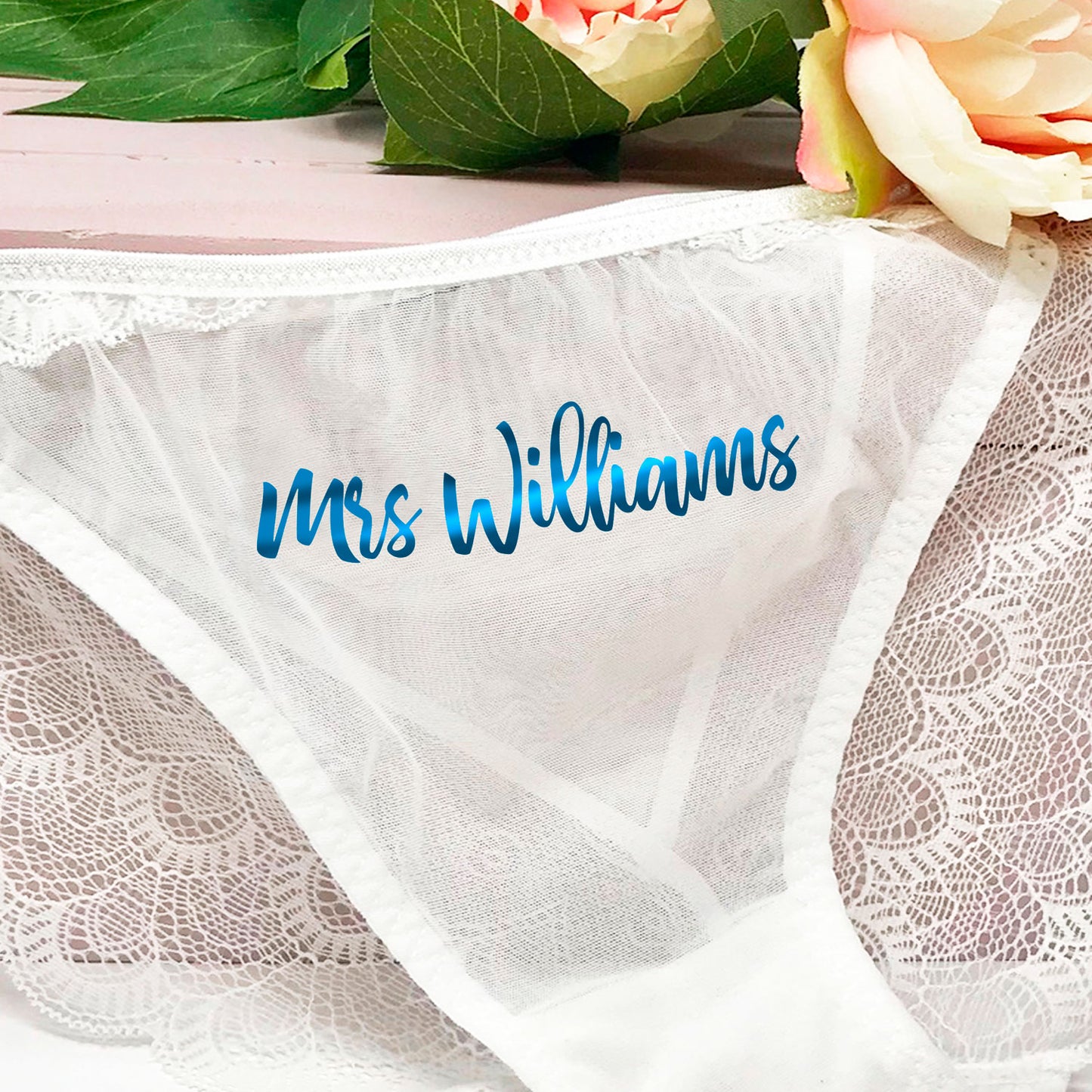 Personalised Ivory Wedding Briefs - FREE UK SHIPPING